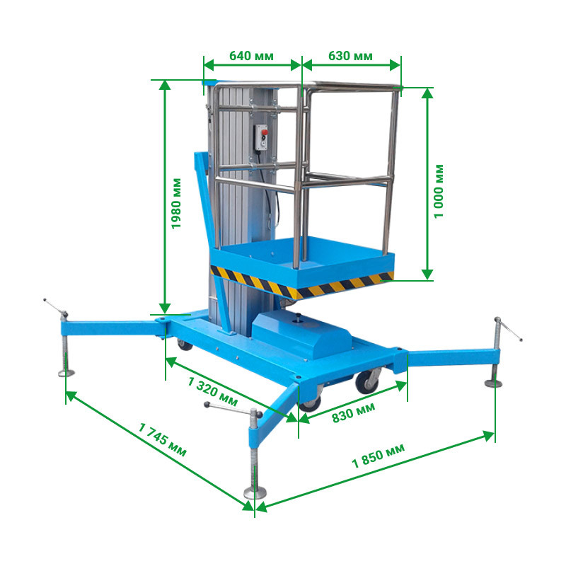 2 - Одномачтовый подъемник PROLIFT GTWY8-100 AC