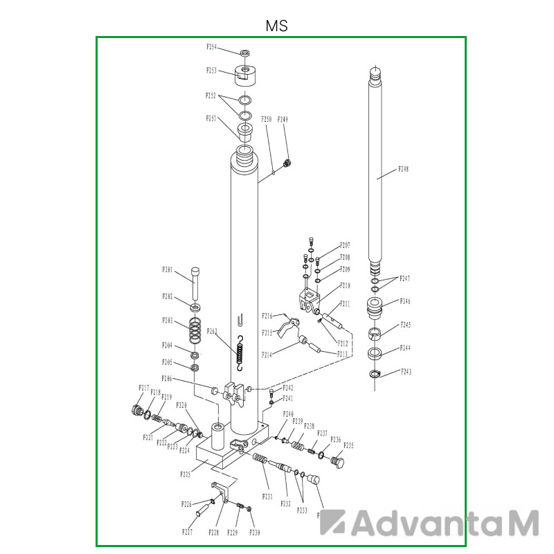 Гидроузел в сборе для MS1516  - 1