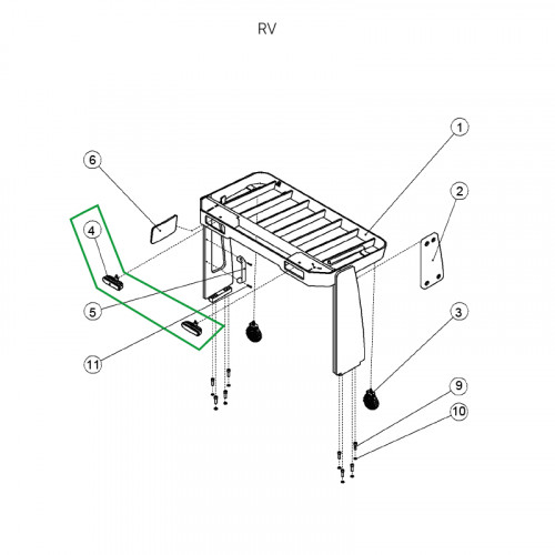 1 - Фара головного света встроенная для ричтрака RV (24V) 